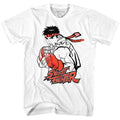 White Street Fighter t-shirt featuring a Street Fighter Ryu Red design