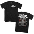 Black Street Fighter t-shirt featuring a Street Fighter Release Dates design