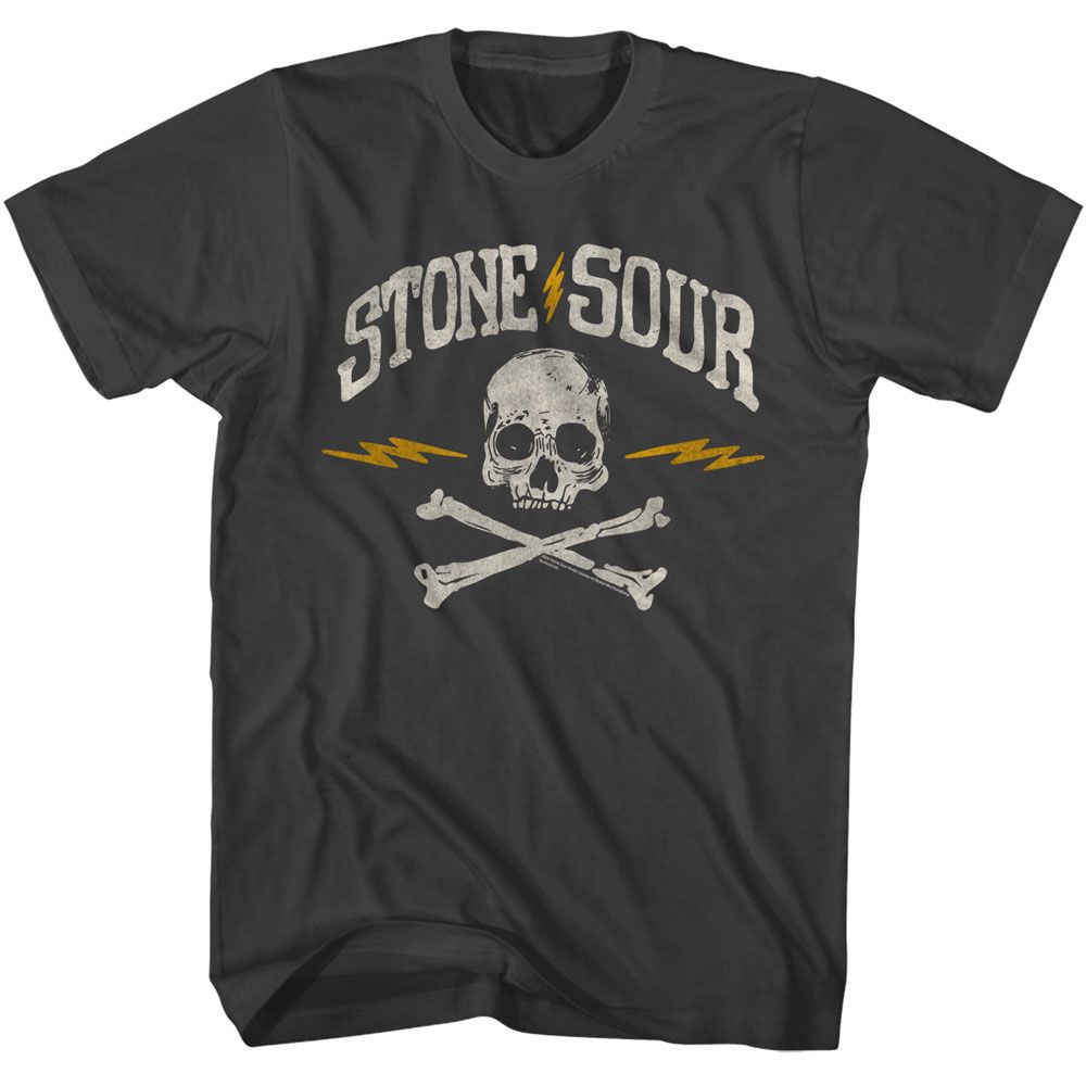 Smoke Gray Stone Sour t-shirt featuring a Skull and Bones design