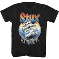 Black Styx t-shirt featuring a Styx 77 Tour design