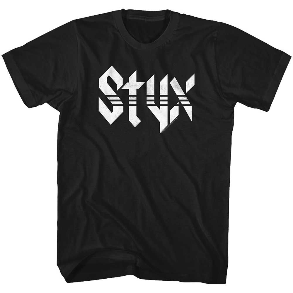 Black Styx t-shirt featuring a Styx White Logo design