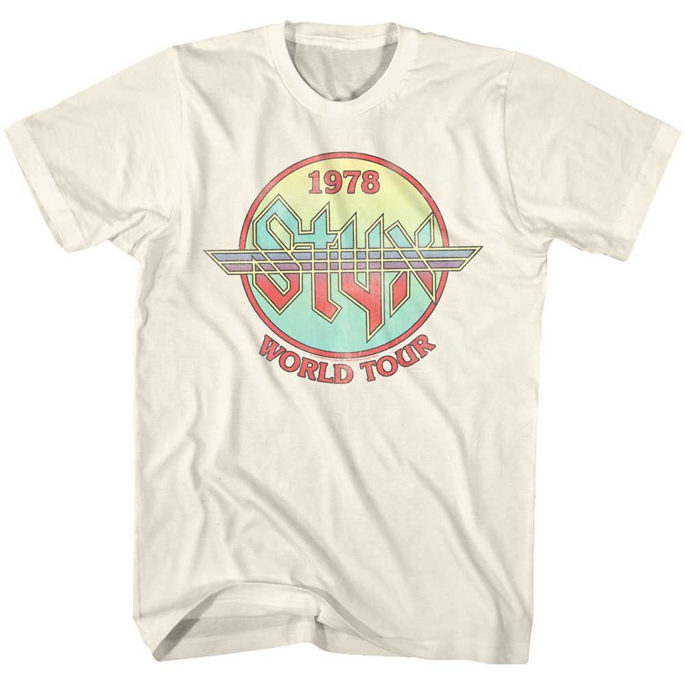 Natural Styx t-shirt featuring a Circle Tour design