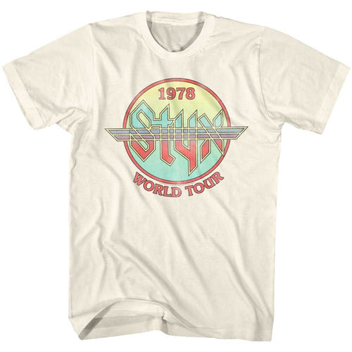Natural Styx t-shirt featuring a Circle Tour design