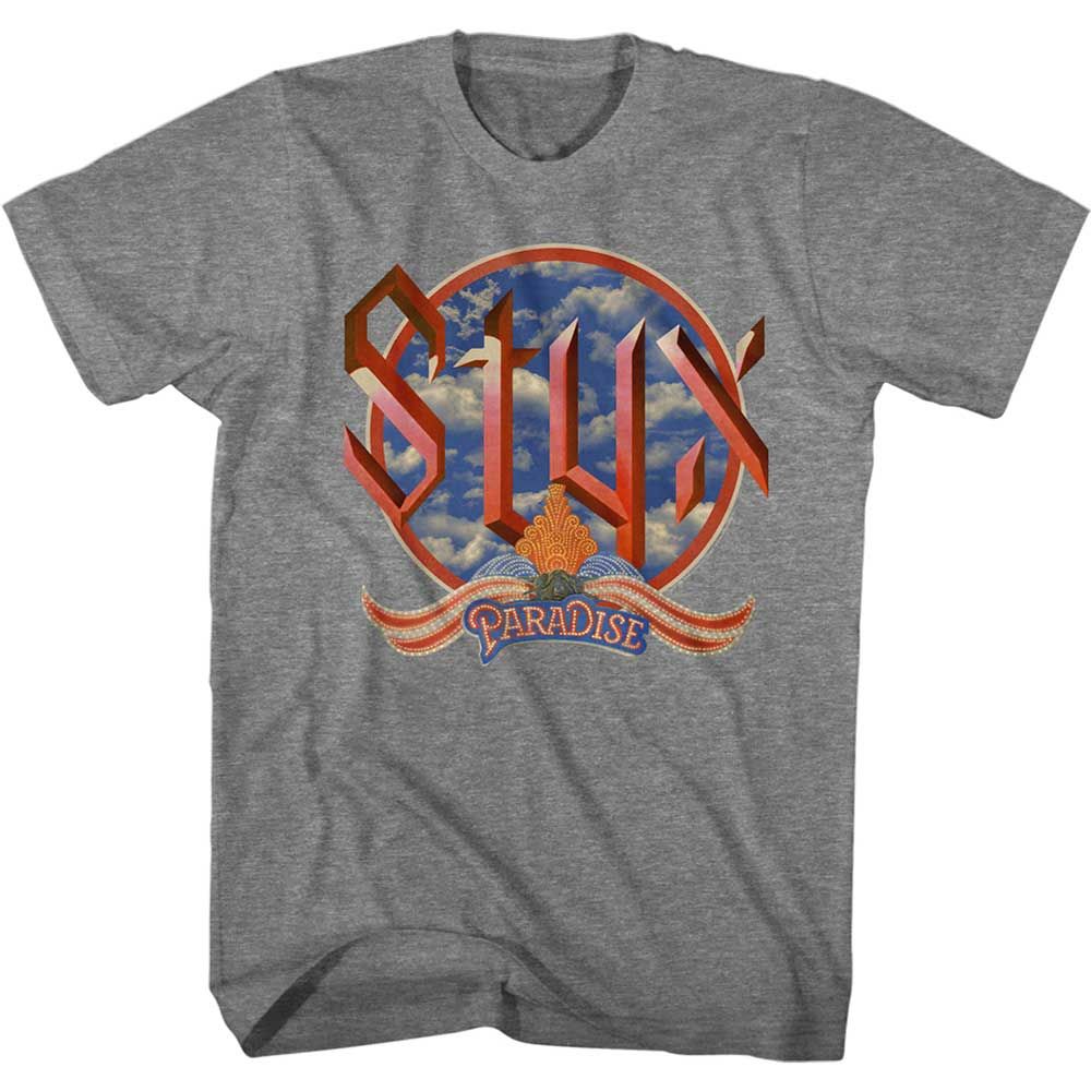 Graphite Heather Styx t-shirt featuring a Paradise Clouds design