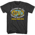 Smoke Gray Styx t-shirt featuring a Grand Illusion Tour design