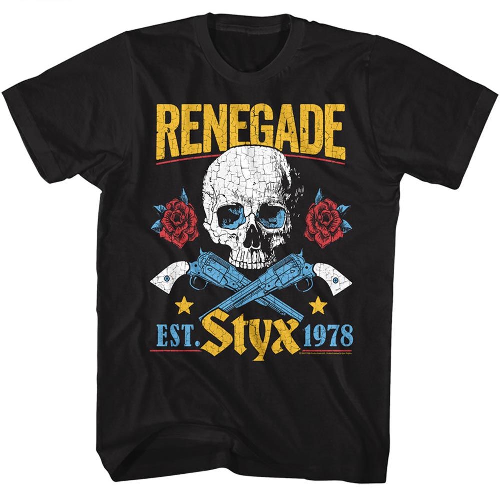 Black Styx t-shirt featuring a Styx Renegade design