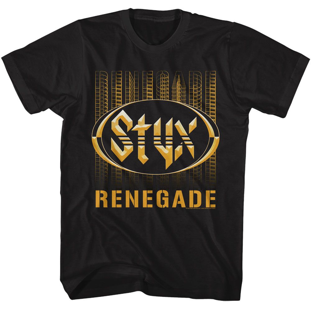 Black Styx t-shirt featuring a Styx Renegade design