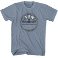 Indigo Heather Sun Records t-shirt featuring a Sun Records Full Circle Logo design