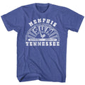 Royal Heather Sun Records t-shirt featuring a Sun Records Memphis design