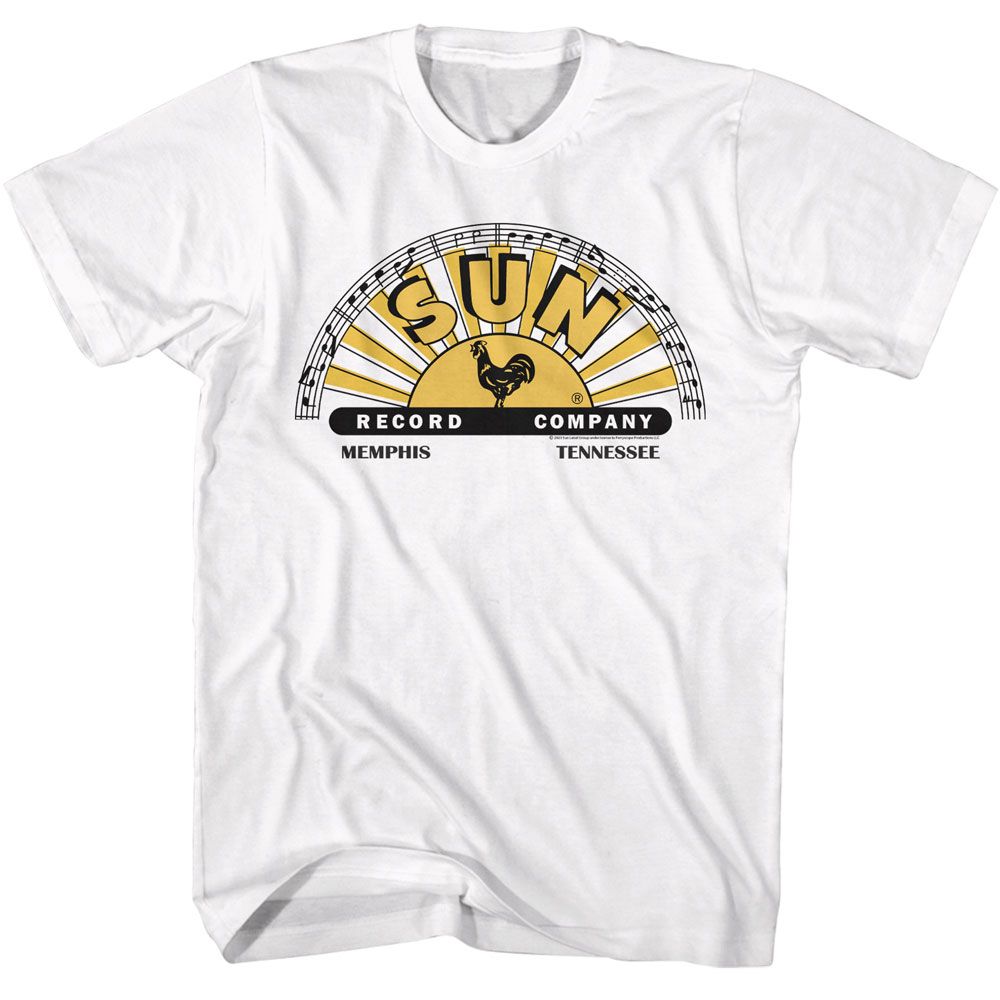 White Sun Records t-shirt featuring a Sun Records Logo Offset design