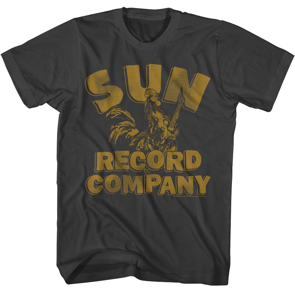 Smoke Gray Sun Records t-shirt featuring a Sun Records Rooster and Logo design