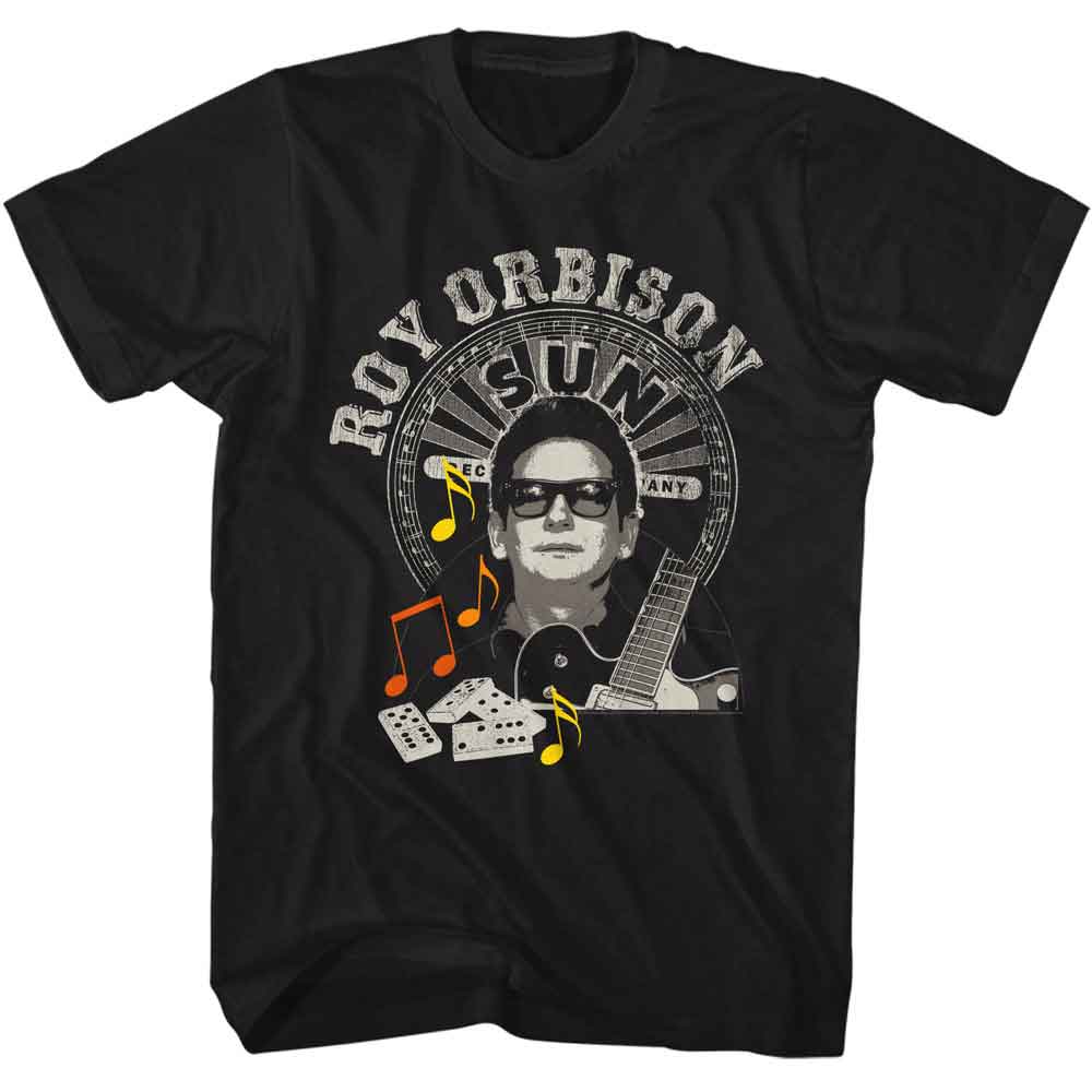 Black Sun Records t-shirt featuring a Roy Orbison Dominos design