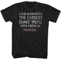 Black Sweeney Todd t-shirt featuring a Closest Shave design