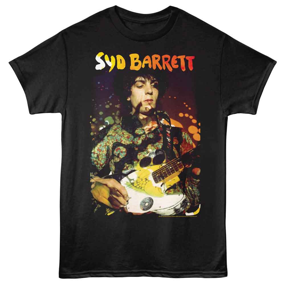 Black Syd Barrett t-shirt featuring a Psychedelic Circles design