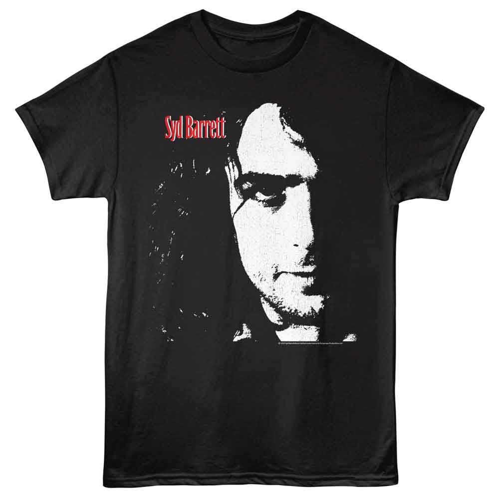 Black Syd Barrett t-shirt featuring a Syd Barrett Staring design