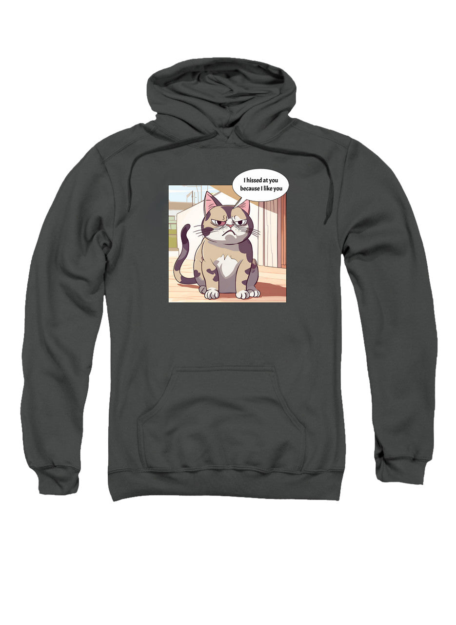 Charcoal Sassy Cat Hoodie