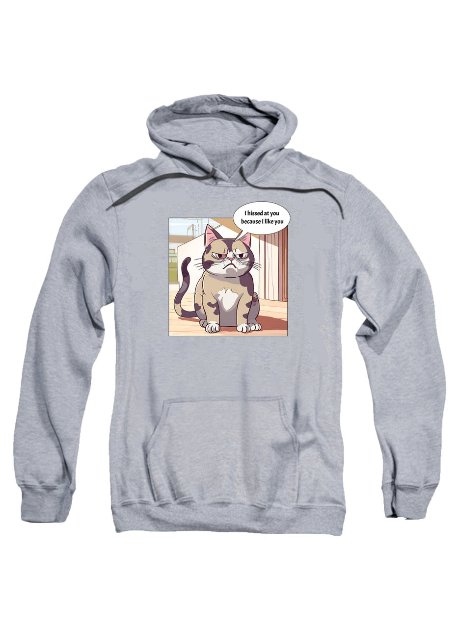 Gray Sassy Cat Hoodie