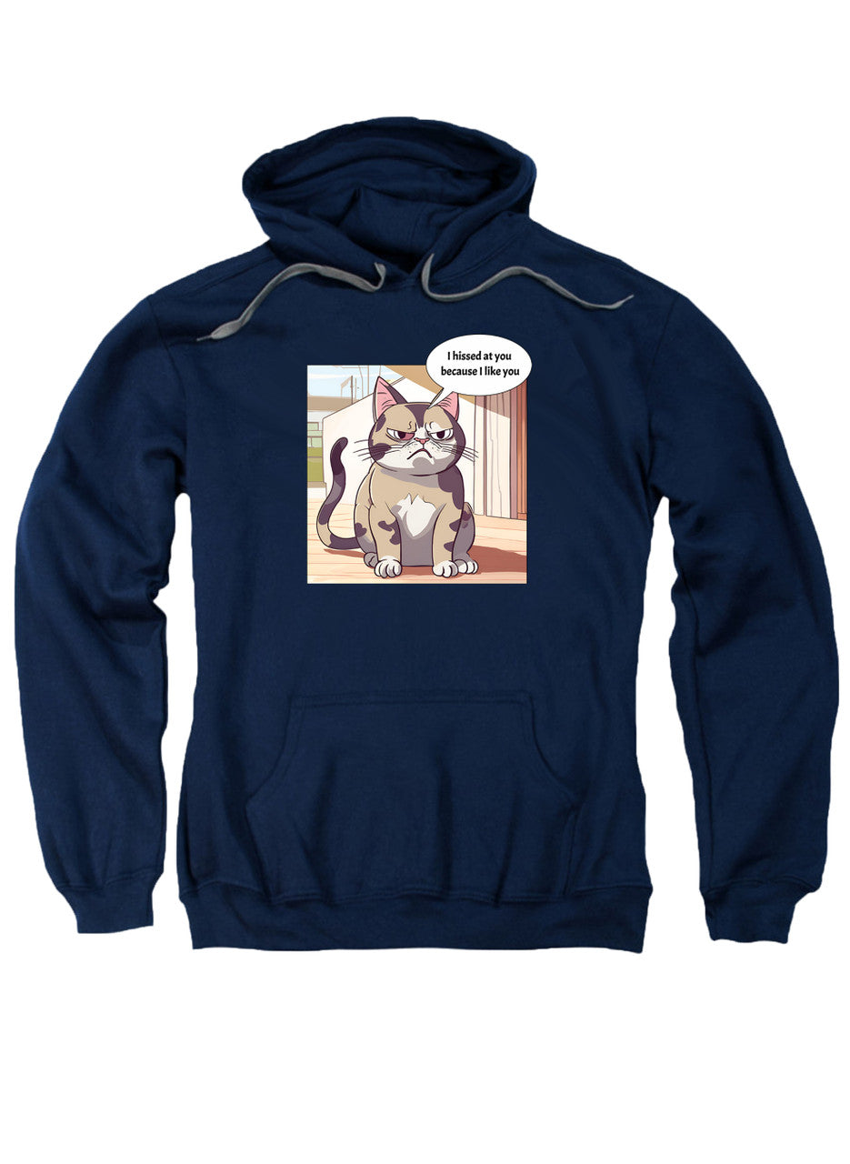 Navy Sassy Cat Hoodie