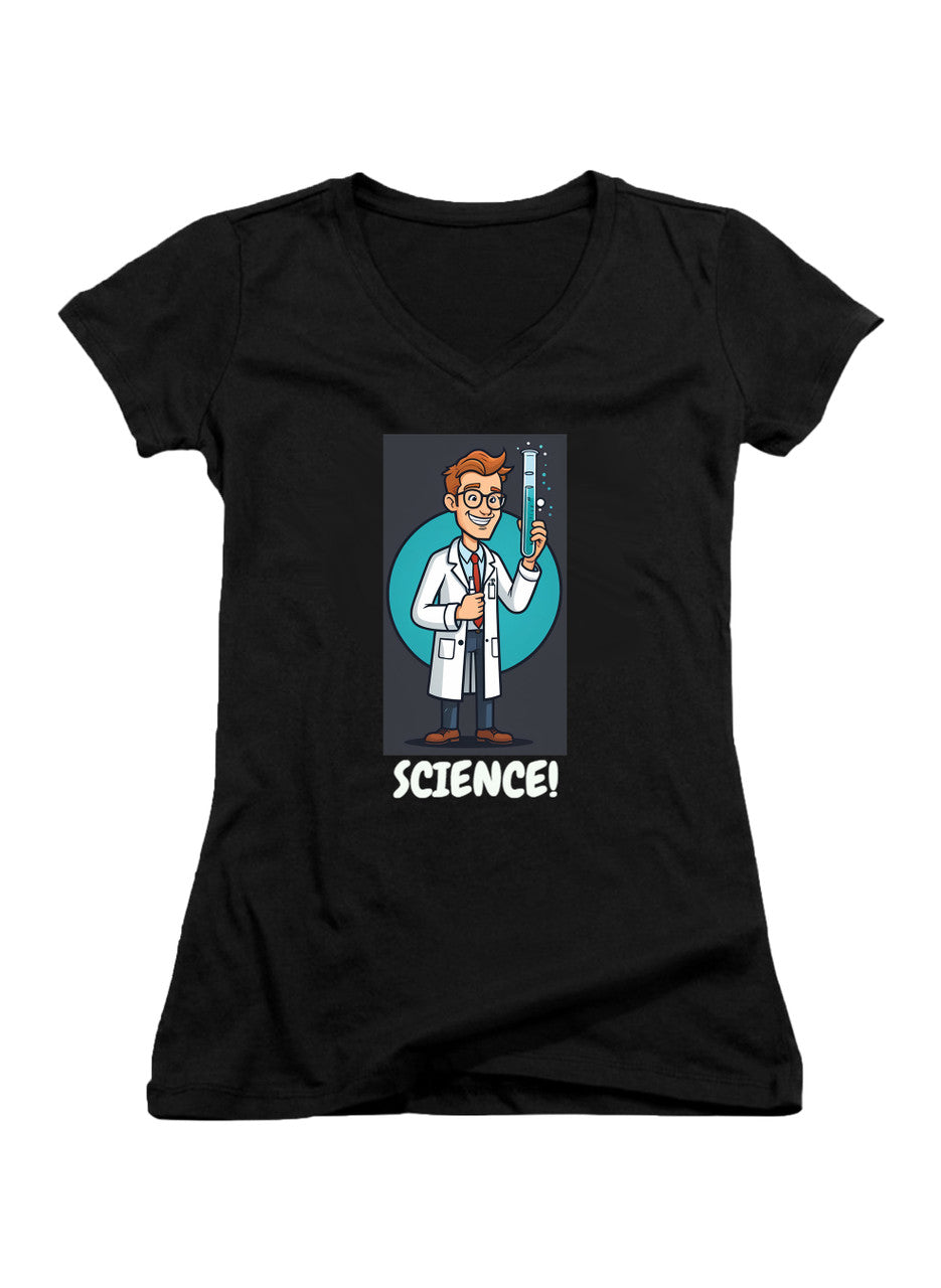 Black Science! Juniors V-Neck T-Shirt