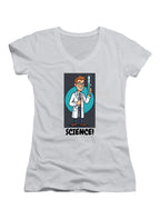 White Science! Juniors V-Neck T-Shirt