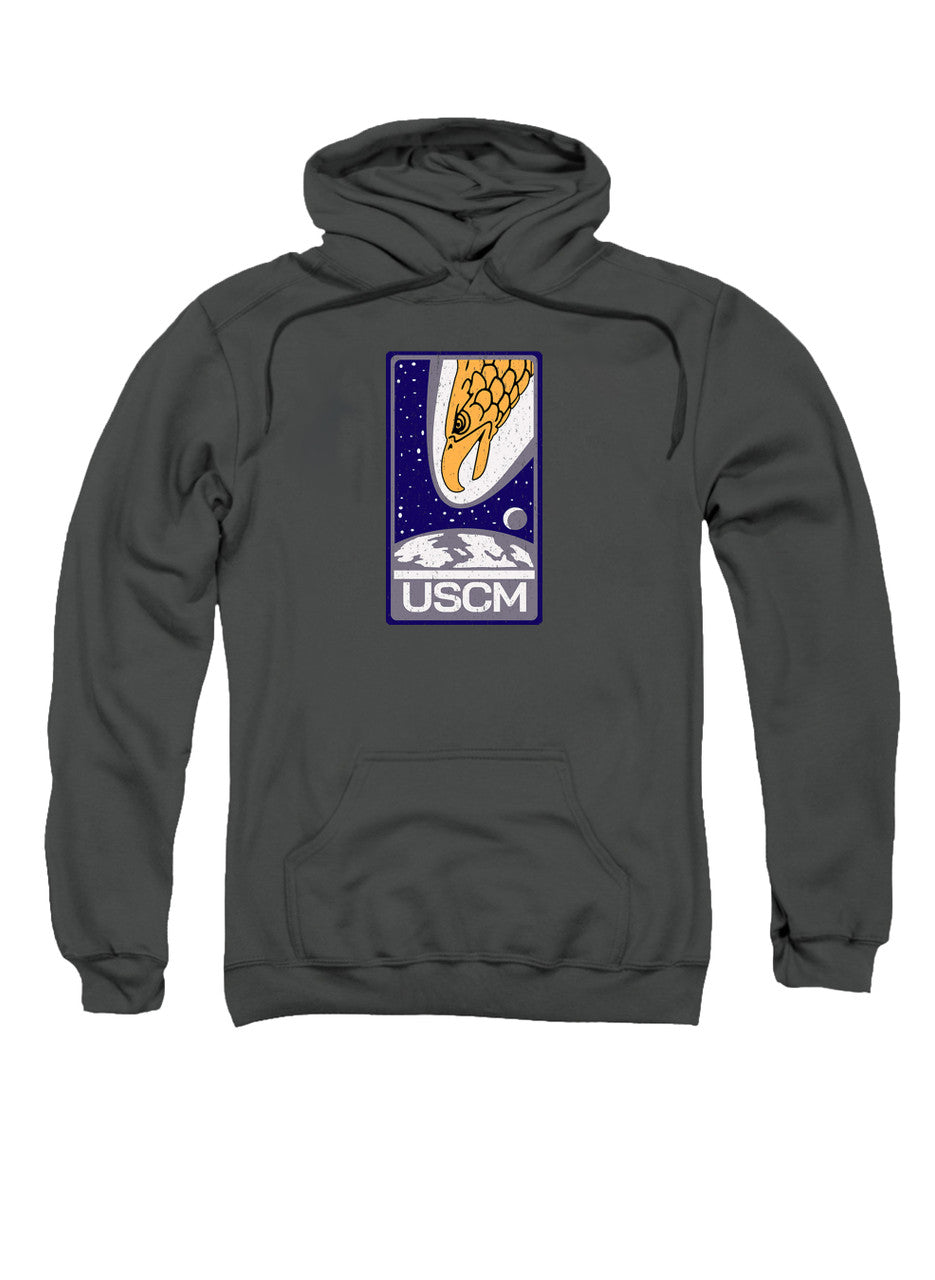 Charcoal Screaming Eagle Emblem Hoodie