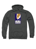 Charcoal Screaming Eagle Emblem Hoodie