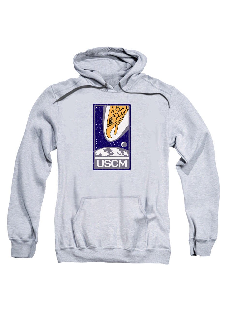 Gray Screaming Eagle Emblem Hoodie
