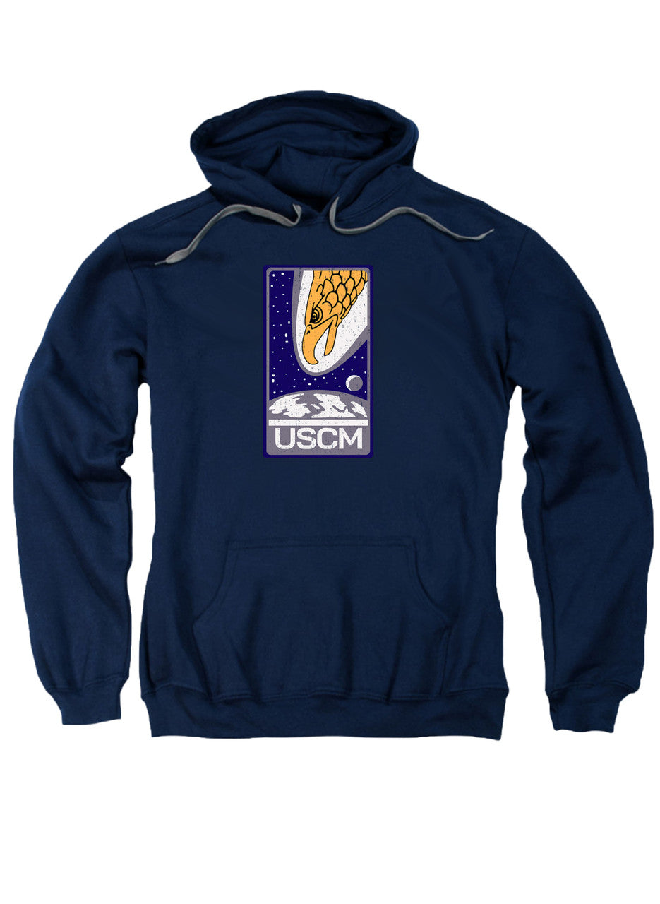 Navy Screaming Eagle Emblem Hoodie