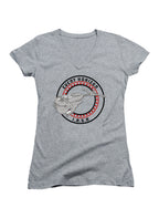 Gray Ship Circle Logo Juniors V-Neck T-Shirt
