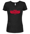 Black Ship Logo Juniors V-Neck T-Shirt