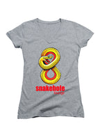 Gray Snakehole Lounge Juniors V-Neck T-Shirt
