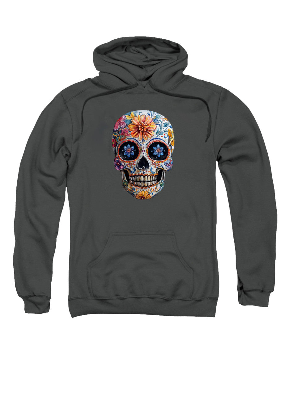 Charcoal Sugar Skull Hoodie