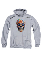 Gray Sugar Skull Hoodie