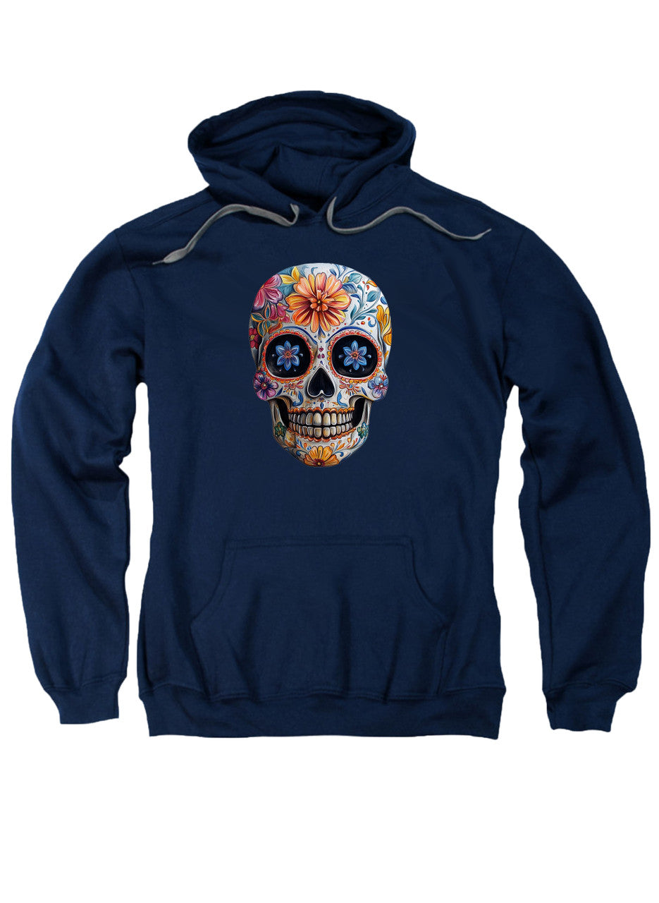 Navy Sugar Skull Hoodie