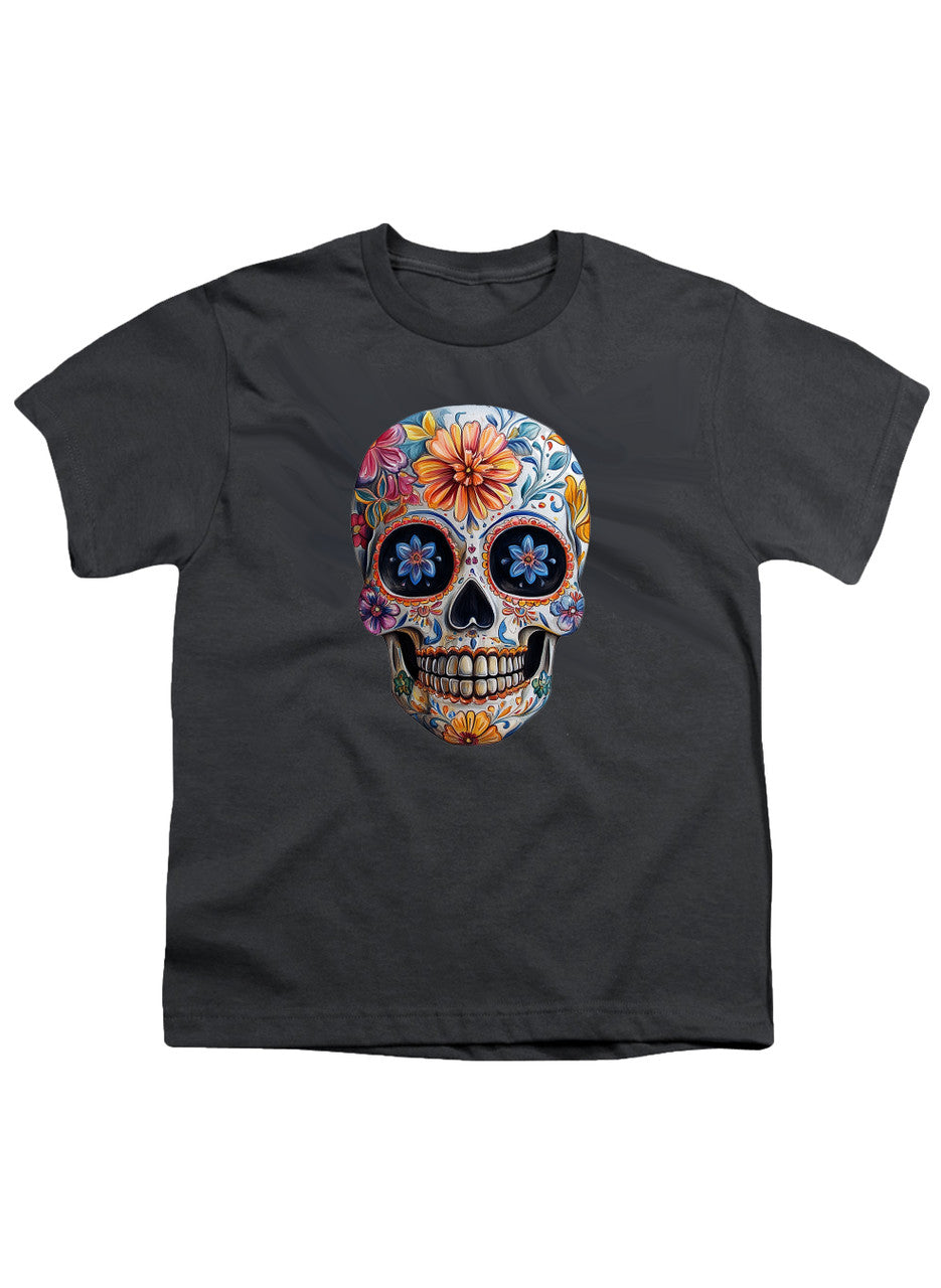 Charcoal Sugar Skull Youth/Toddler T-Shirt