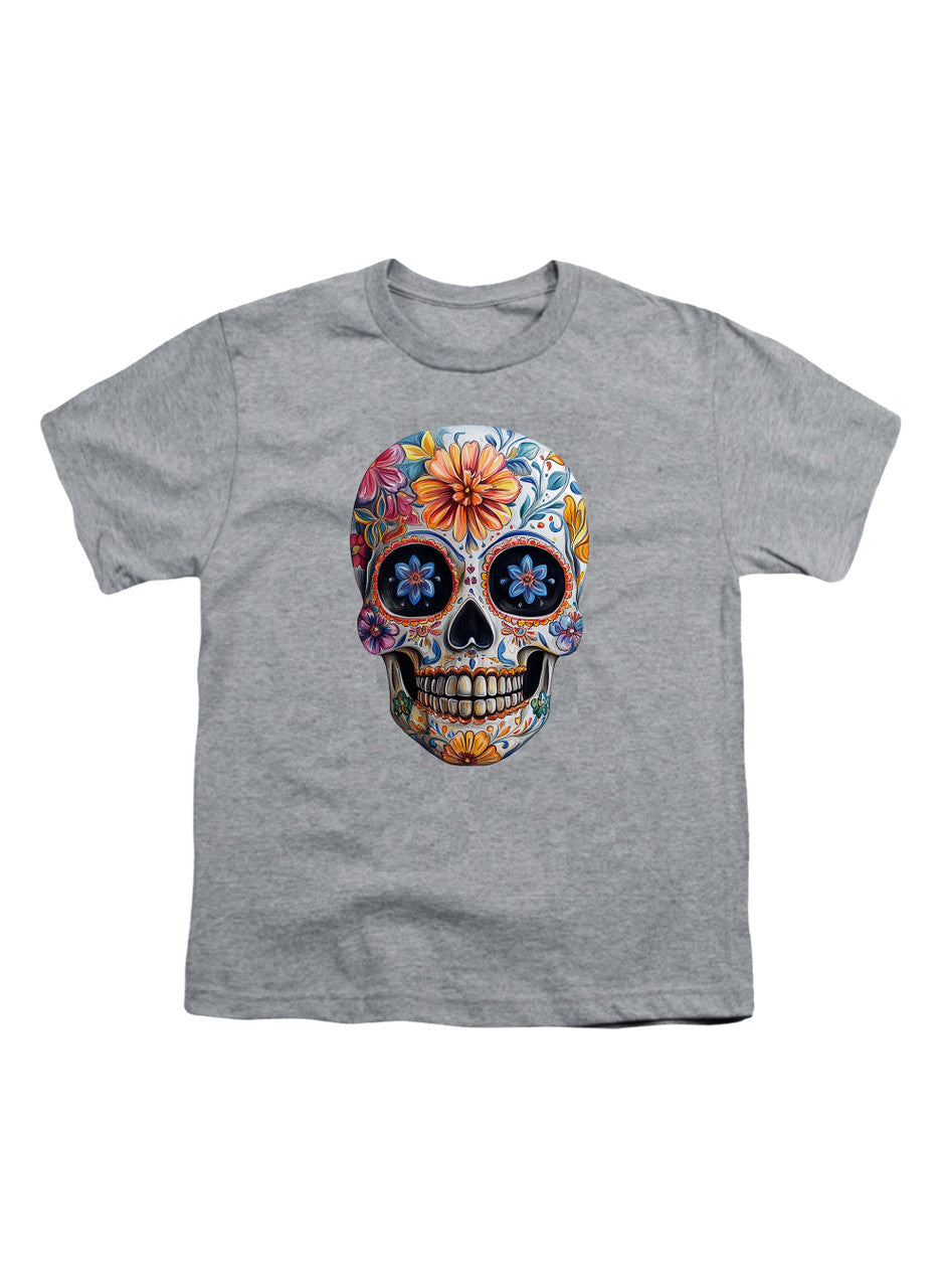 Gray Sugar Skull Youth/Toddler T-Shirt