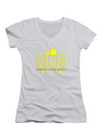 White Sunnydale High School Logo Juniors V-Neck T-Shirt