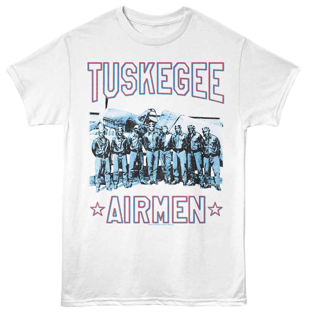 White Tuskegee Airmen t-shirt featuring a Vintage Photo design