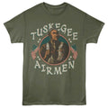 Military Green Tuskegee Airmen t-shirt featuring a Portrait Tribute design