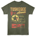 Military Green Tuskegee Airmen t-shirt featuring a Graphic Collage design