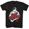 Black Tommy Boy t-shirt featuring a Holy Schnikes design
