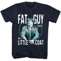 Navy Tommy Boy t-shirt featuring a Little Coat design