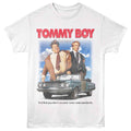 White Tommy Boy t-shirt featuring a Movie Poster design