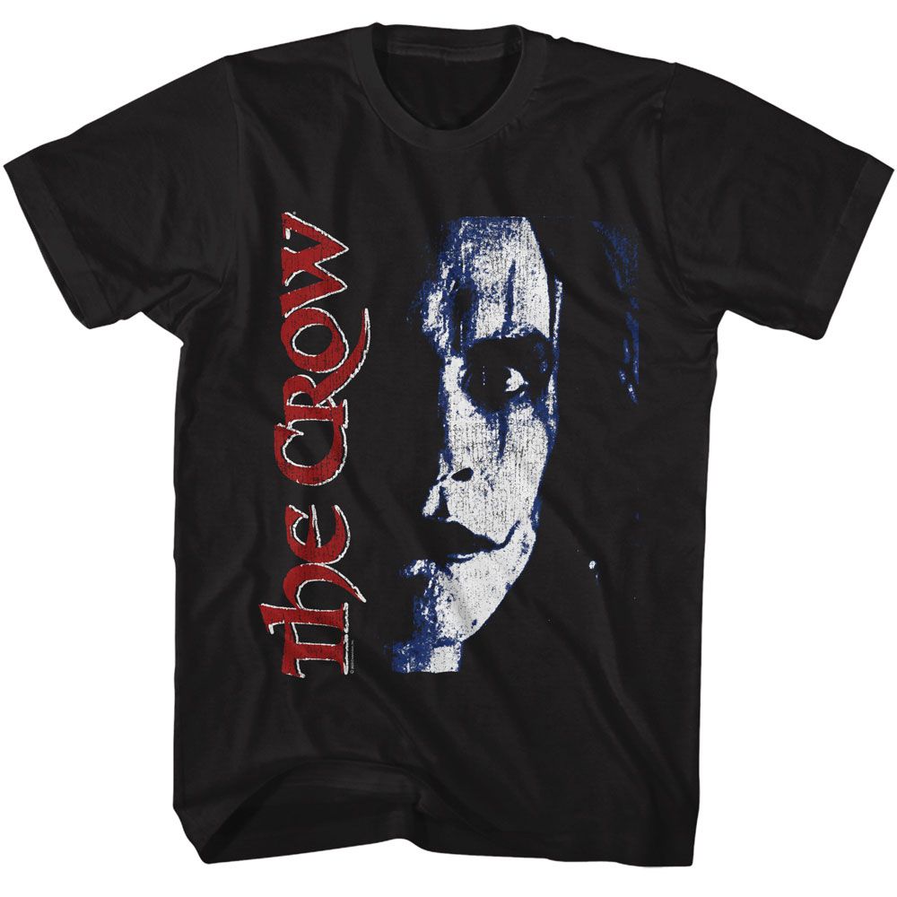 Black The Crow t-shirt featuring an Eric's Face design