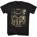 Black The Crow t-shirt featuring a Can't Rain All the Time collage design
