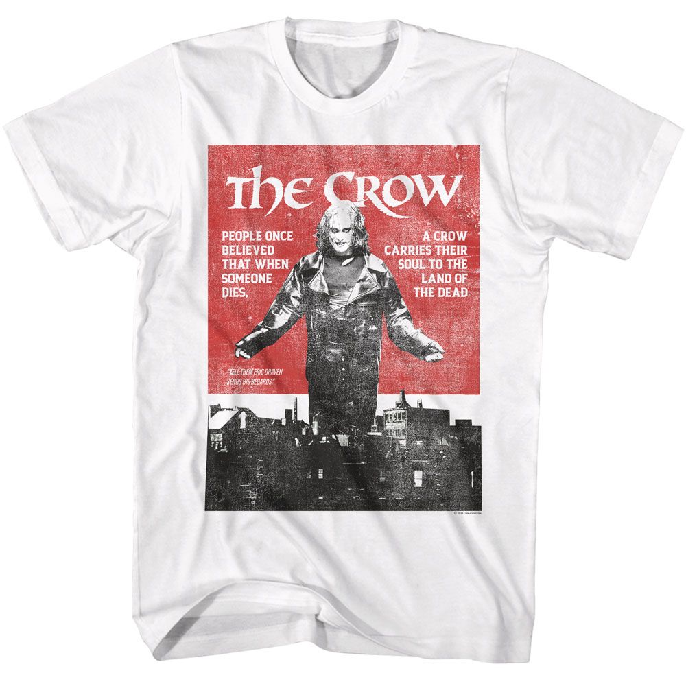 White The Crow t-shirt featuring a vintage The Crow poster design