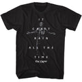 Black The Crow t-shirt featuring a Can't Rain quote and photo design