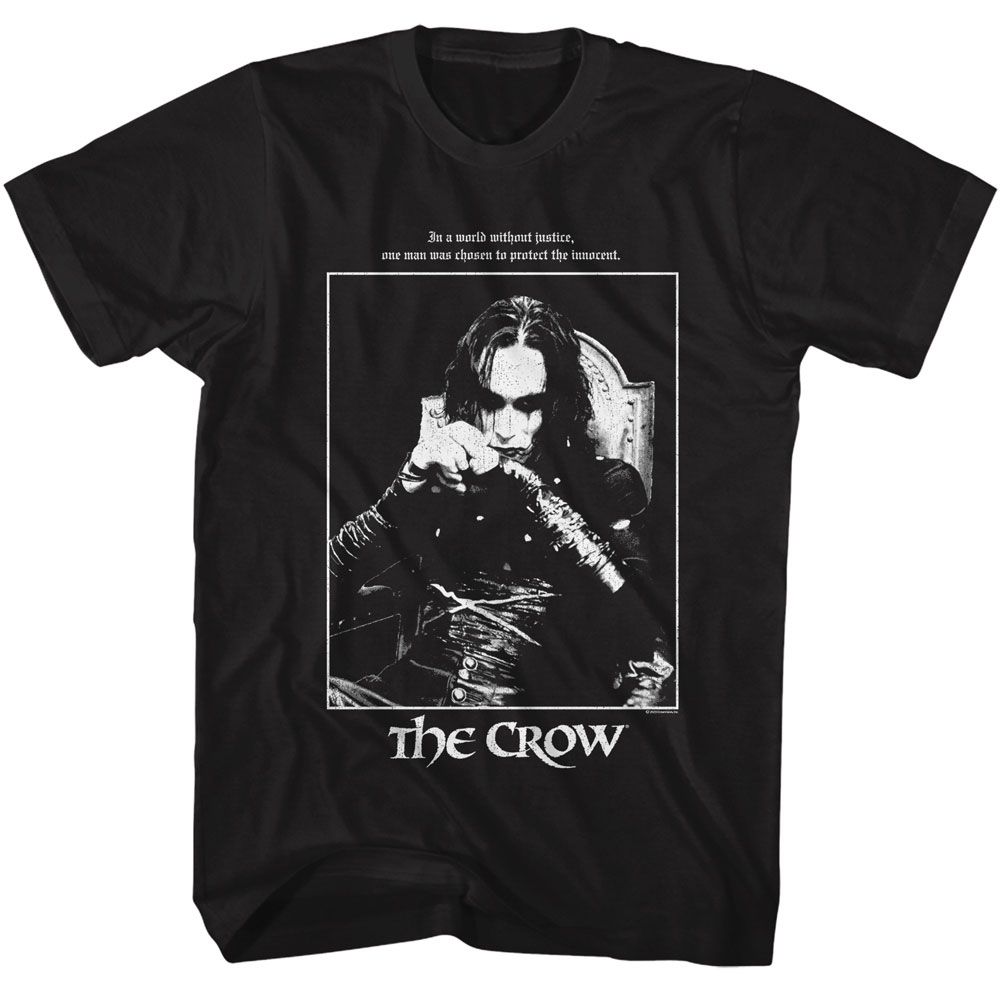 Black The Crow t-shirt featuring an In a World design