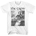 White The Crow t-shirt featuring a The Crow squares design