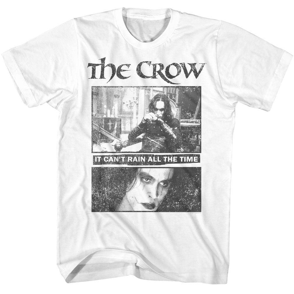 White The Crow t-shirt featuring a The Crow squares design